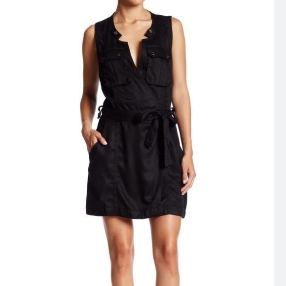 Free People black Desert Daylight mini wrap dress - Picture 2 of 9